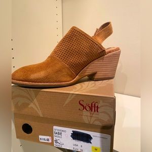 Sofft Womens Sabie Tan Slingbacks Size 8